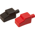 Sea-Dog Battery Terminal Covers - Red/Back - 1/2" 415110-1